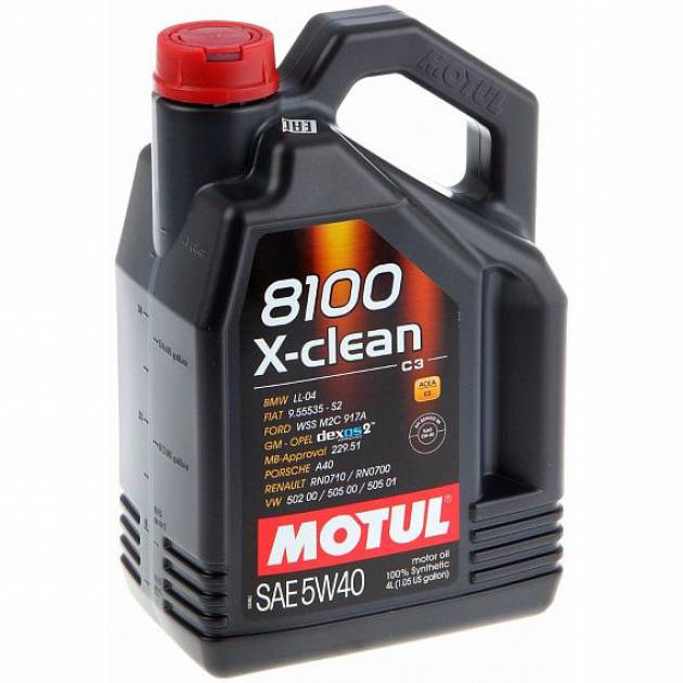 Моторное масло Motul 8100 X-Clean gen2 5W40 (C3/SN)