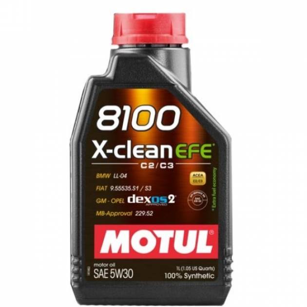 Моторное масло Motul 8100 X-clean EFE 5W30 C2/C3/SN